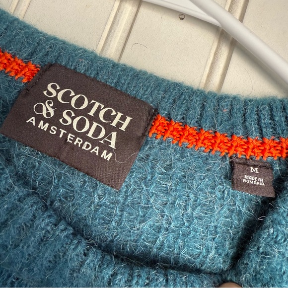 Scotch & Soda Size M Colorblocked Alpaca Crewneck Sweater - Picture 4 of 5